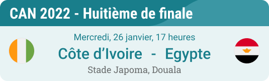 aperçu du huitième de finale de la CAN 2022 Côte d'Ivoire vs Egypte