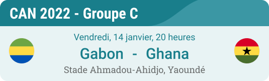 Aperçu match du groupe C de la CAN 2022 Gabon vs Ghana