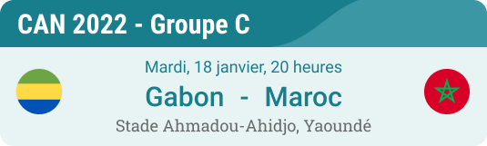 pronostic football fiable sur le match du groupe C de la CAN 2022 Gabon vs Maroc