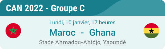pronostic match du groupe C de la CAN 2022 Maroc vs Ghana