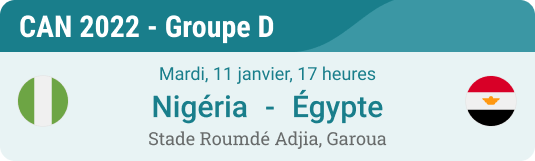 pronostic football CAN 2021 Nigeria vs Egypte