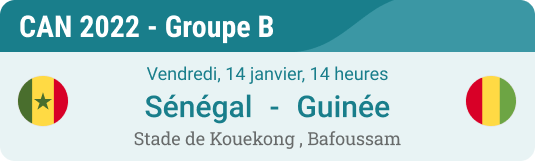 prévision football sur le match de la CAN 2022 Sénégal vs Guinée