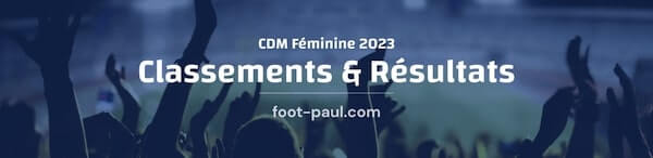 Classements et résultats de la Coupe du monde féminine 2023 de football