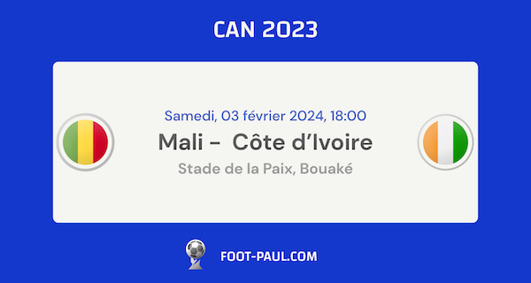 Aperçu du quart de finale Mali - Côte d'Ivoire à la CAN 2023